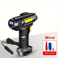 120W Car Air Compressor Handheld Tire Inflator LED Lights