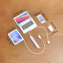 5pcs 1:6 Scale Digital Device & Coffee Set Metal Smartphone Tablet Laptop Alloy