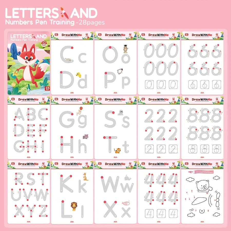 Kids Magic Tracing Book - Alphabet Numbers & Science Writing