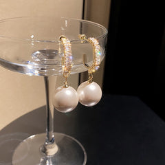 Alloy and Pearl Drop Earrings for Women and Girls