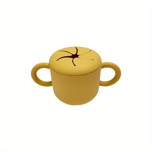 Silicone Spill-Proof Snack Cup for Toddlers, Kids - Non-Spill Cereal Keeper