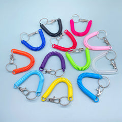 2pcs Telescopic Elastic Rope Key Chain Secure Keys & Phone Waterproof