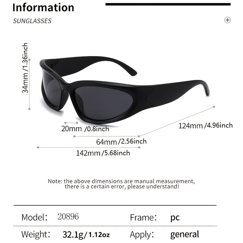 Women's Wrap Around Glasses Punk Cycling Sports Sunglasses