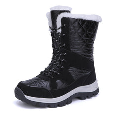 Quilted Argyle Pattern High Top Boots