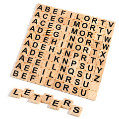 144pcs Wooden Alphabet Blocks Learning Tool for Teens