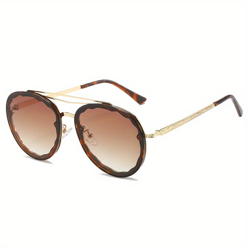 Round Ombre Sunglasses UV400 Metal Glasses