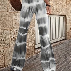  Boho Tie Dye Elastic High Rise Loose Fit Trousers