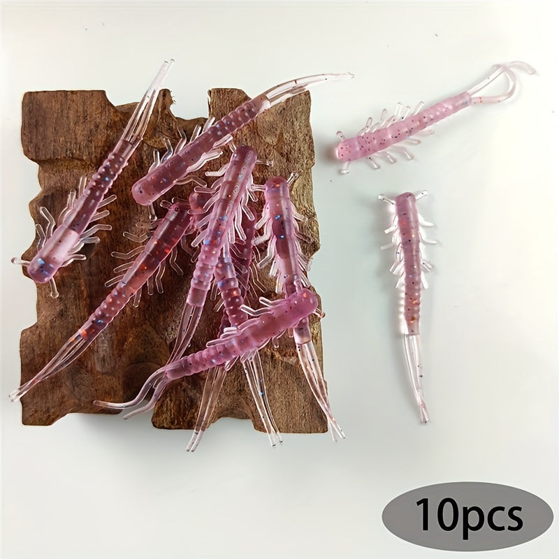 10pcs Worm Fishing Lures for Freshwater & Saltwater Fishing