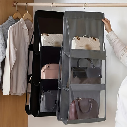 6 8 Grid Bag Storage Hanging Bag Wardrobe Dormitory Hanging Household Rack