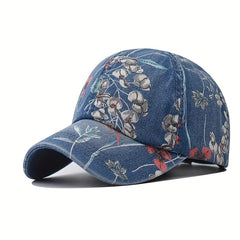 Casual Sunscreen Washed Print Cowboy Baseball Cap Hat