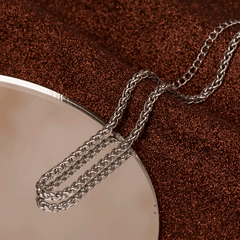 Men's Long Sleeve T Shirt Chain Silver Hip Hop Rock Necklace