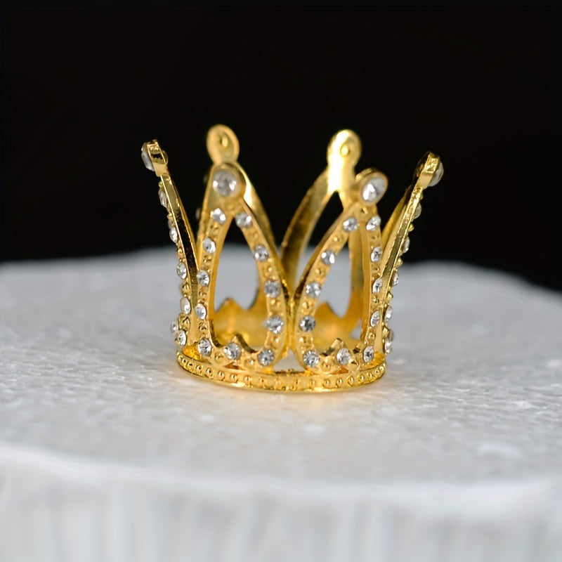 Mini Crown Cake Topper Tiara for Baby Shower Birthday Wedding Party