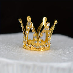 Mini Crown Cake Topper Tiara for Baby Shower Birthday Wedding Party
