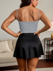 Sexy Tube Crop Cami Top Backless Vacation Stylish Top Spring Summer