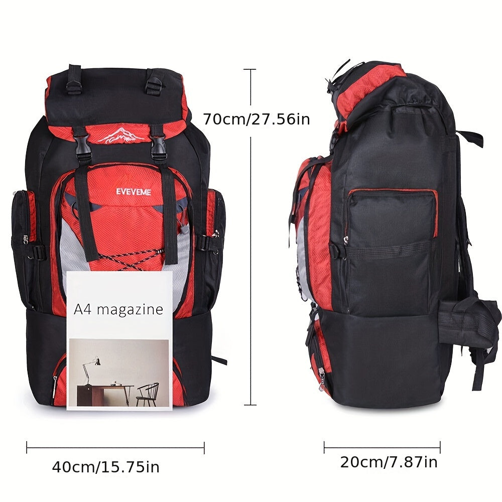 Men's Waterproof 80L Hiking Backpack Camping Rucksack