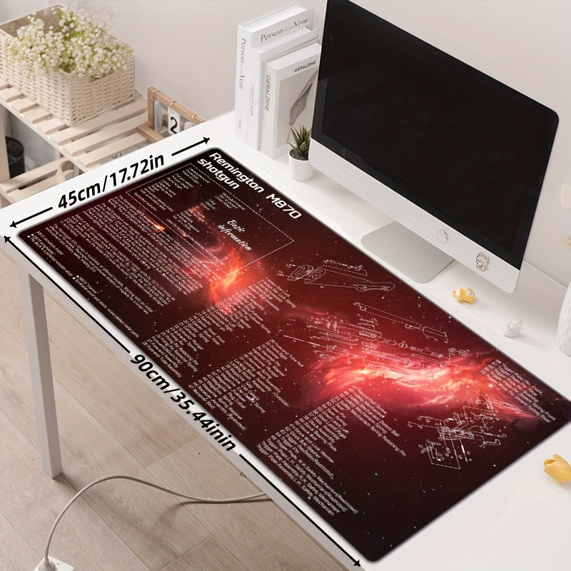 Large Mouse Pad Gun Disassembly Pattern Desktop Mat