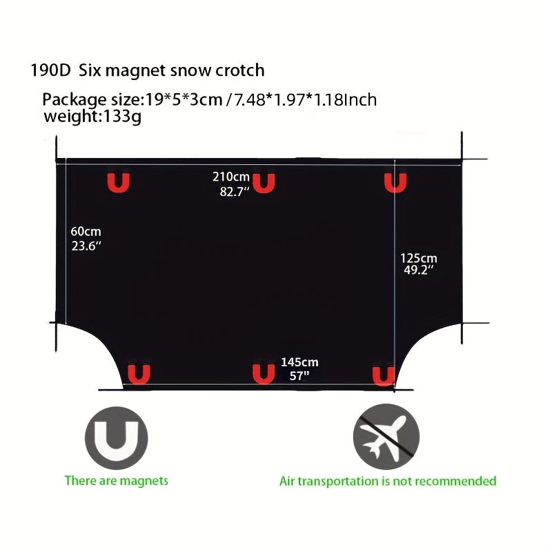 Car Sunshade Snow Cover Windshield Cover Magnetic Half Cover Oxford Cloth
