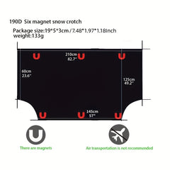 Car Sunshade Snow Cover Windshield Cover Magnetic Half Cover Oxford Cloth