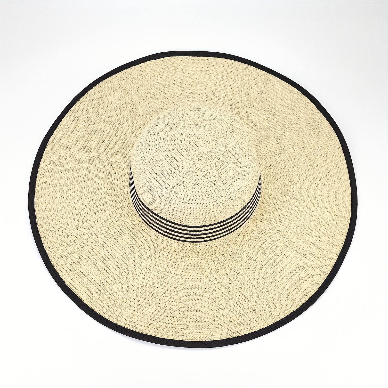 Beige Oversized Floppy Sun Hat Women Travel Beach Hat Edge Wide Brim