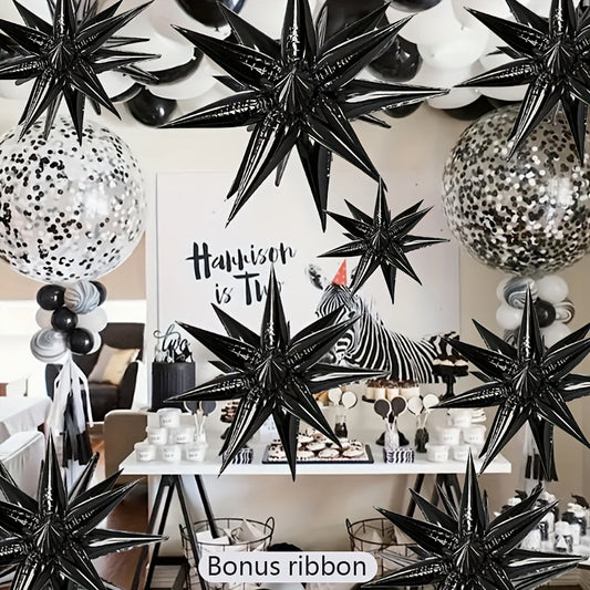 24pcs 26 inch Exploding Star Foil Balloon Conical Balloon Combo for Party Decor