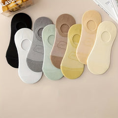 8 Pairs Cartoon Bear Print Socks Soft & Lightweight Low Cut Ankle Socks