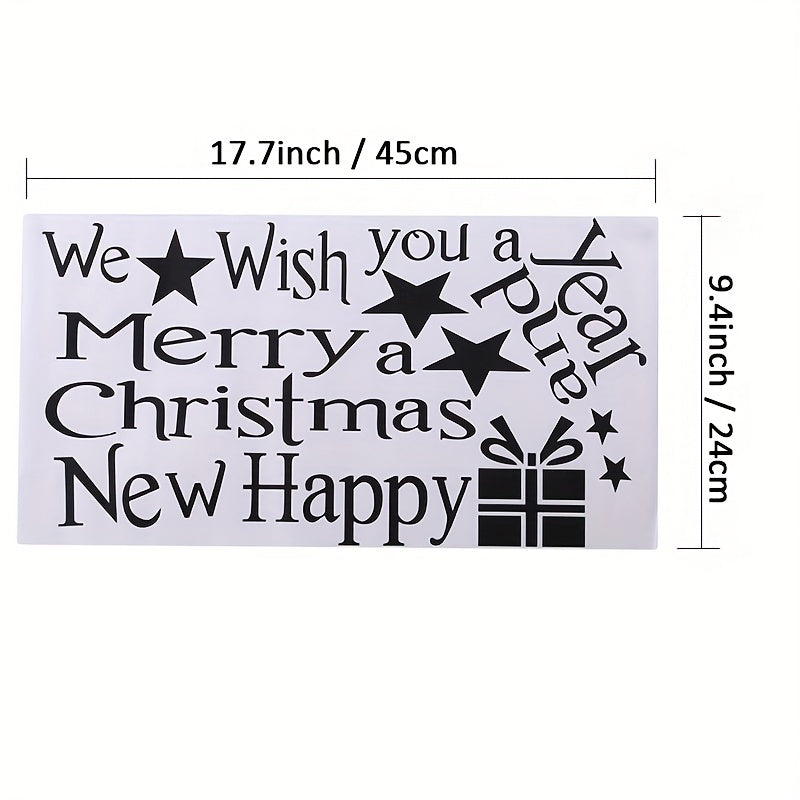 Merry Christmas Tree Window Stickers Vinyl Decal For Home Decor