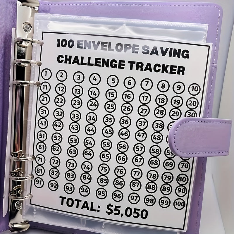 100 Envelope Saving Challenge Binder Book