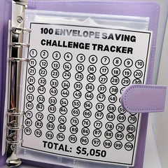 100 Envelope Saving Challenge Binder Book