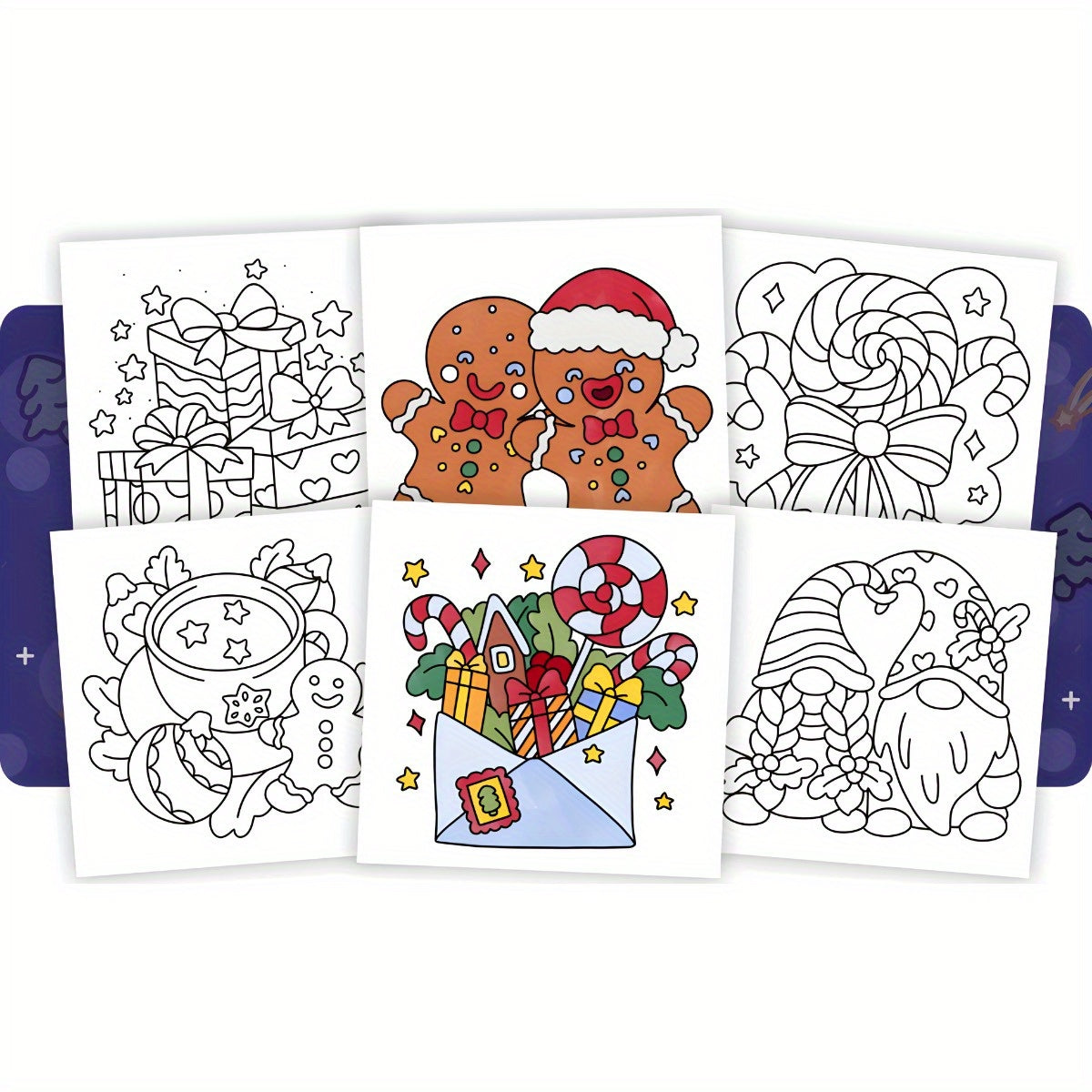 Deluxe Christmas Coloring Book 20x20cm Upgraded Edition
