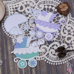 1pc Infant Stroller Metal Cutting Mold DIY Scrapbooking Craft Embossing Tools
