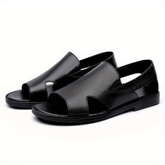 Men's Open Toe Leather Sandals Lightweight Non Slip Sandals