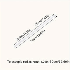 Telescopic Curtain Rod & 2 Curtain Hooks - Home Decor