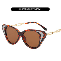 Multicolor Cat Eye Sunglasses with Zipper Case