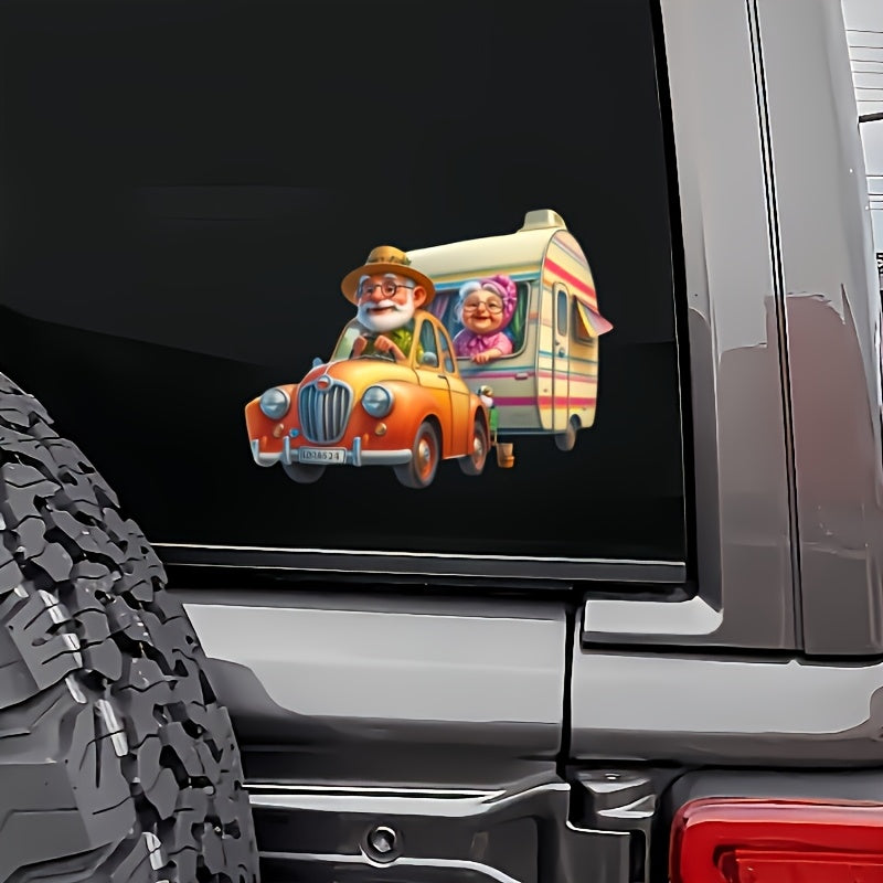 Grandparents RV Travel Vinyl Sticker - Waterproof & Scratch Resistant