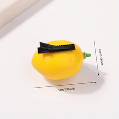 Creative Lemon Shaped Hair Clip for Women Girls Baby