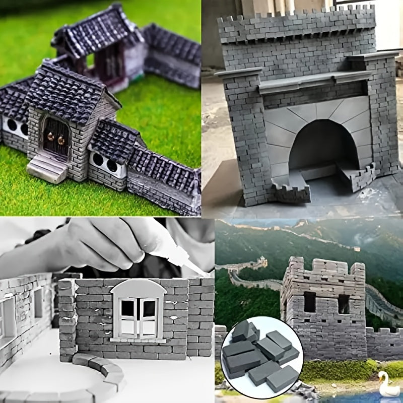 Mini Red Brick Micro Landscape Sand Table Architecture Student Scene
