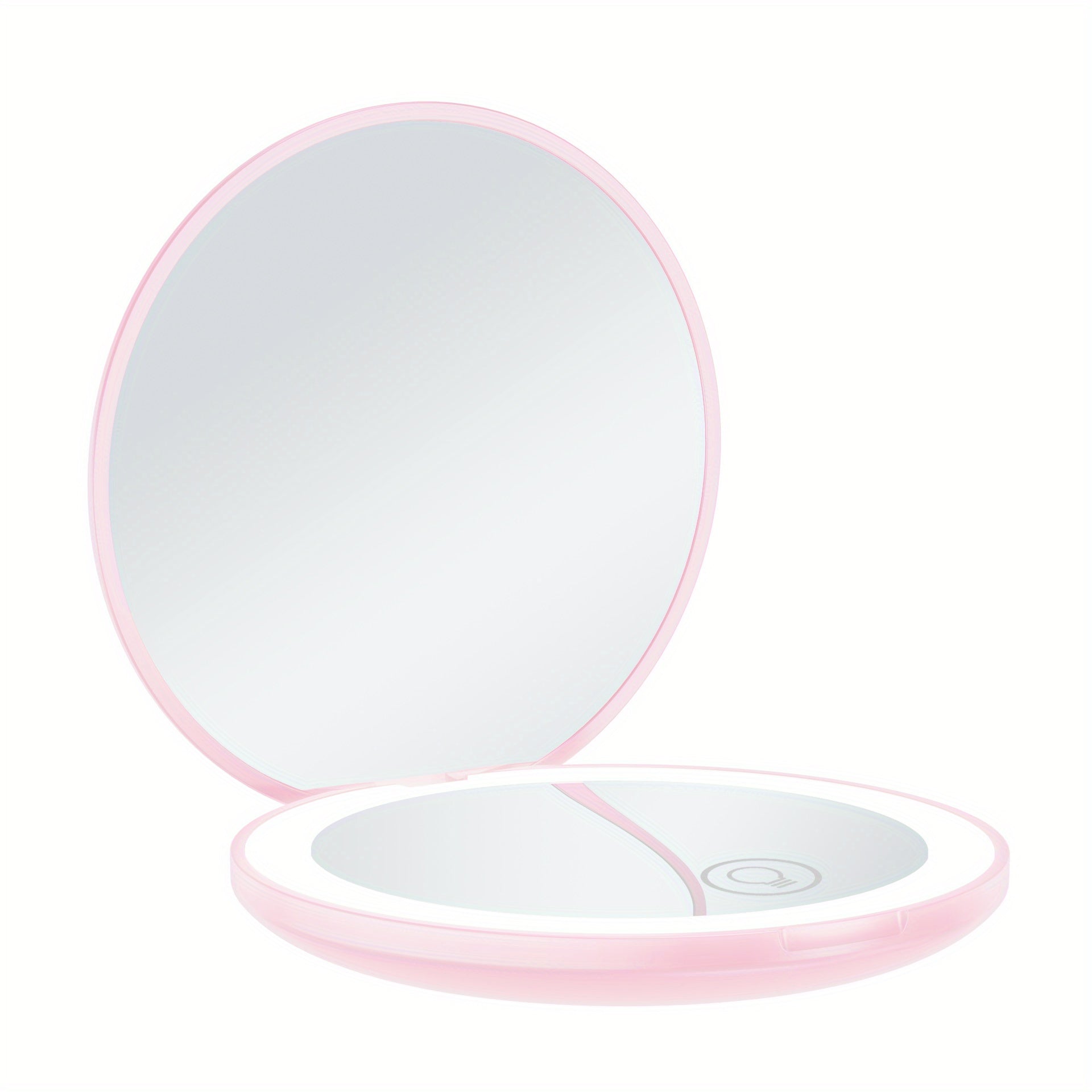 USB Rechargeable LED Compact Makeup Mirror with 1X 10X Magnification