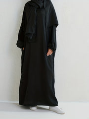  Casual Abaya Dress Women's Plus Solid Drop Shoulder Loose Fit Maxi Dre