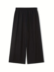  Wide Leg Ruched Trousers With Pockets