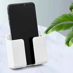 Wall Mount Phone Holder Organizer Storage Box Remote Control Phone Bracket