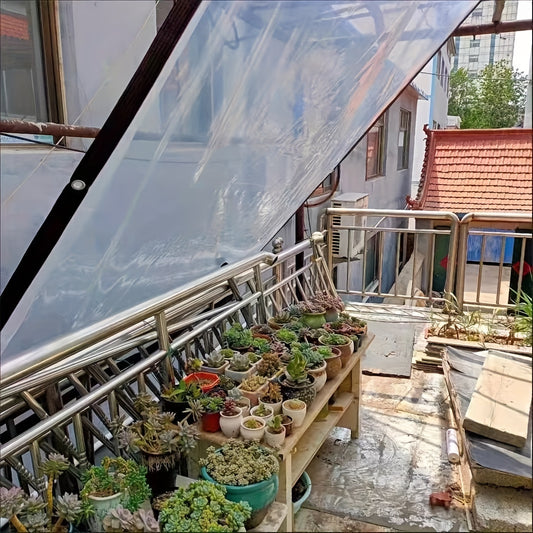 1pc Transparent Balcony Garden Insulation Rainproof Cover