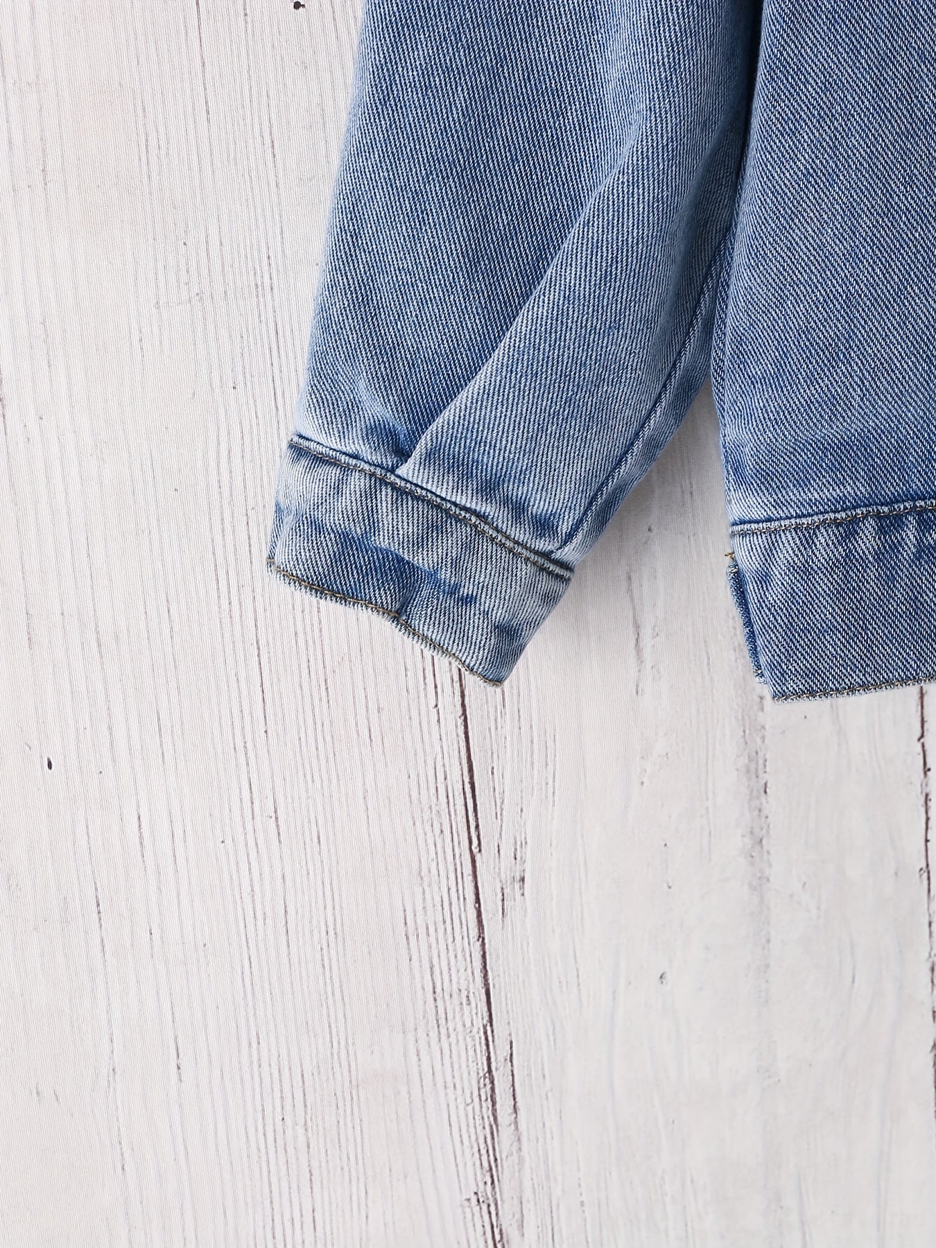 Boys Denim Jacket Button Down Lapel Coat