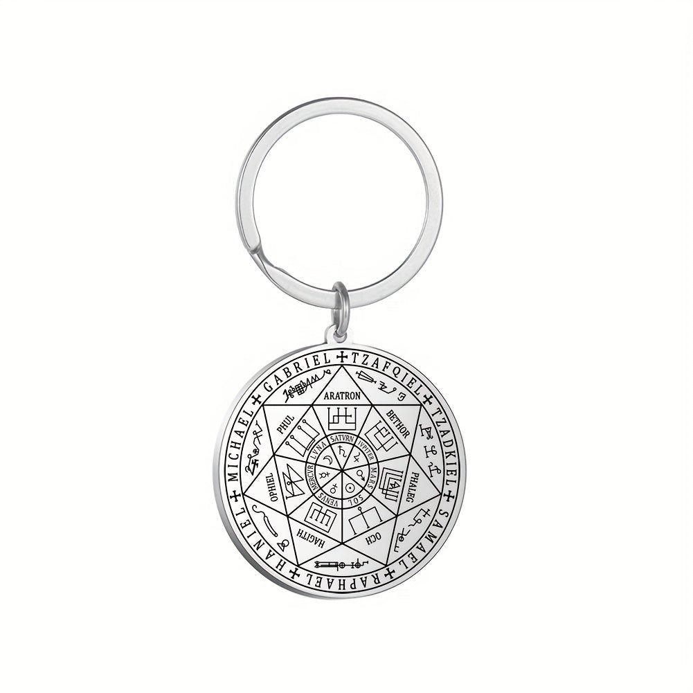 St. Michael Seven Archangels Protection Amulet Keychain