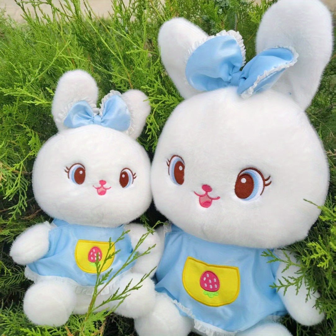 30cm Bunny Doll with Apron Stuffed Animal - Pink & Outfits - Birthday Gift