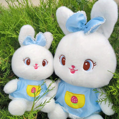 30cm Bunny Doll with Apron Stuffed Animal - Pink & Outfits - Birthday Gift