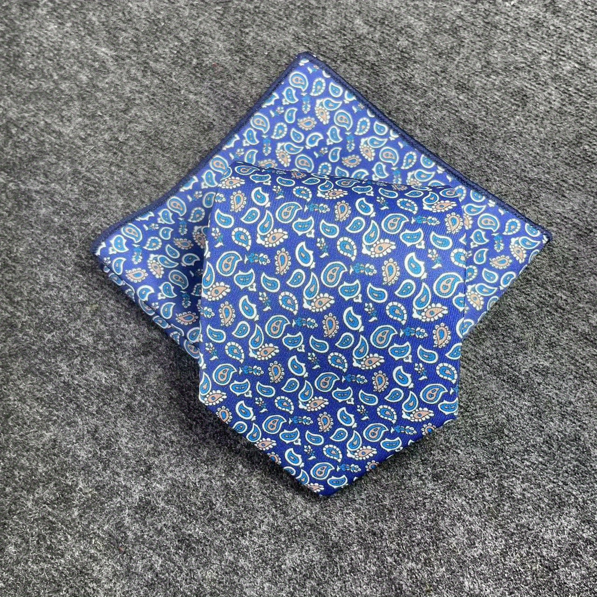 Men's Vintage Print Tie And Pocket Square Classic Party