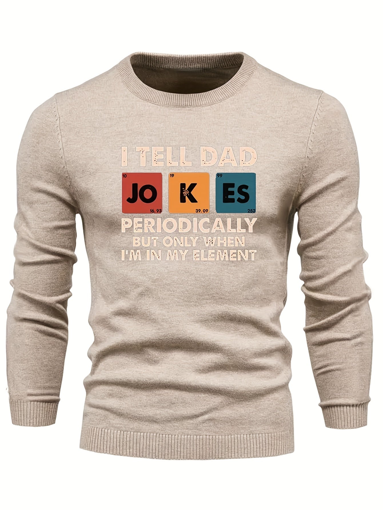 Men's Crew Neck Pullover Sweater for Fall Winter