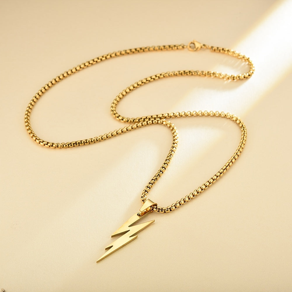 Personality Lightning Necklace Geometric Necklace for Men