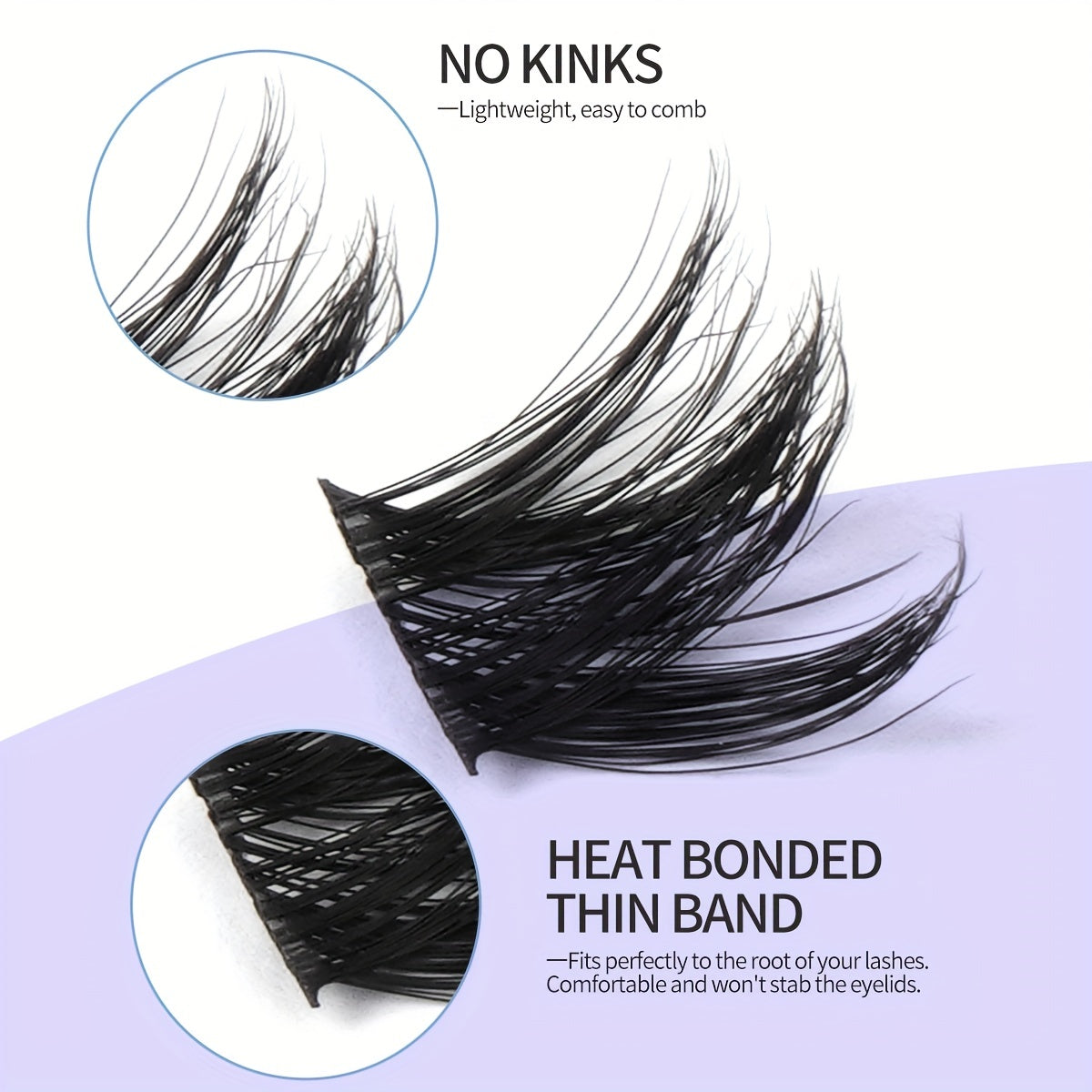 80pcs Segmented Grafted Eyelashes Single Cluster Lashes Natural Long