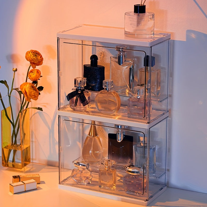 Stackable Perfume Display Case Stand with Ladder Shelf